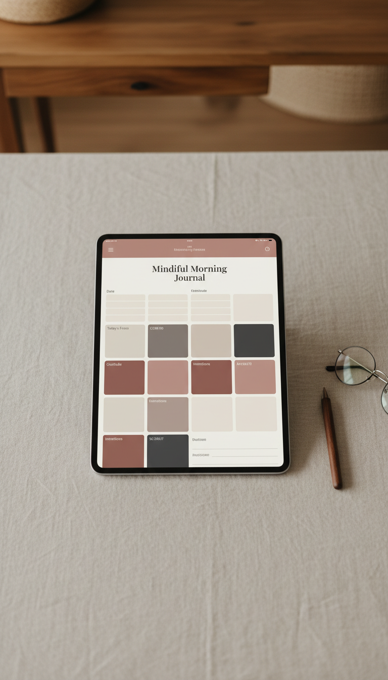 Mindful morning journal digital journal